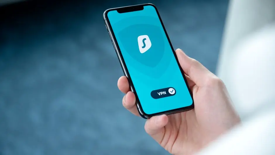 Pengguna memeriksa pengaturan keamanan dan privasi pada ponsel